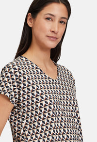 Printed Top with Drawstring