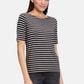 Boat Neck Striped Top