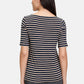 Boat Neck Striped Top