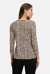 Graphic Leopard Print Top