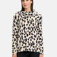 High Neckline Leopard Print Knit