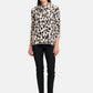 High Neckline Leopard Print Knit