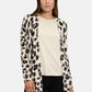 Knitted Longline Leo Print Cardigan