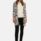 Knitted Longline Leo Print Cardigan