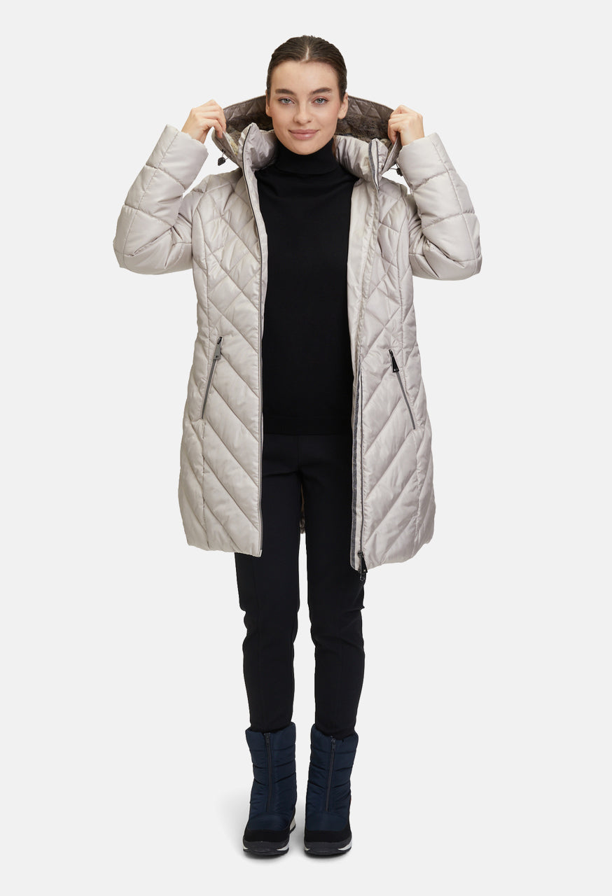 Outdoor Padded Jacket with Removable Hood