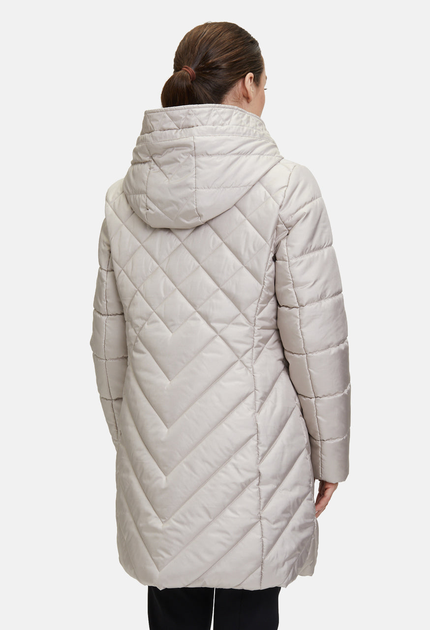 Outdoor Padded Jacket with Removable Hood