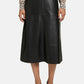 Leather Midi Skirt with Pockets