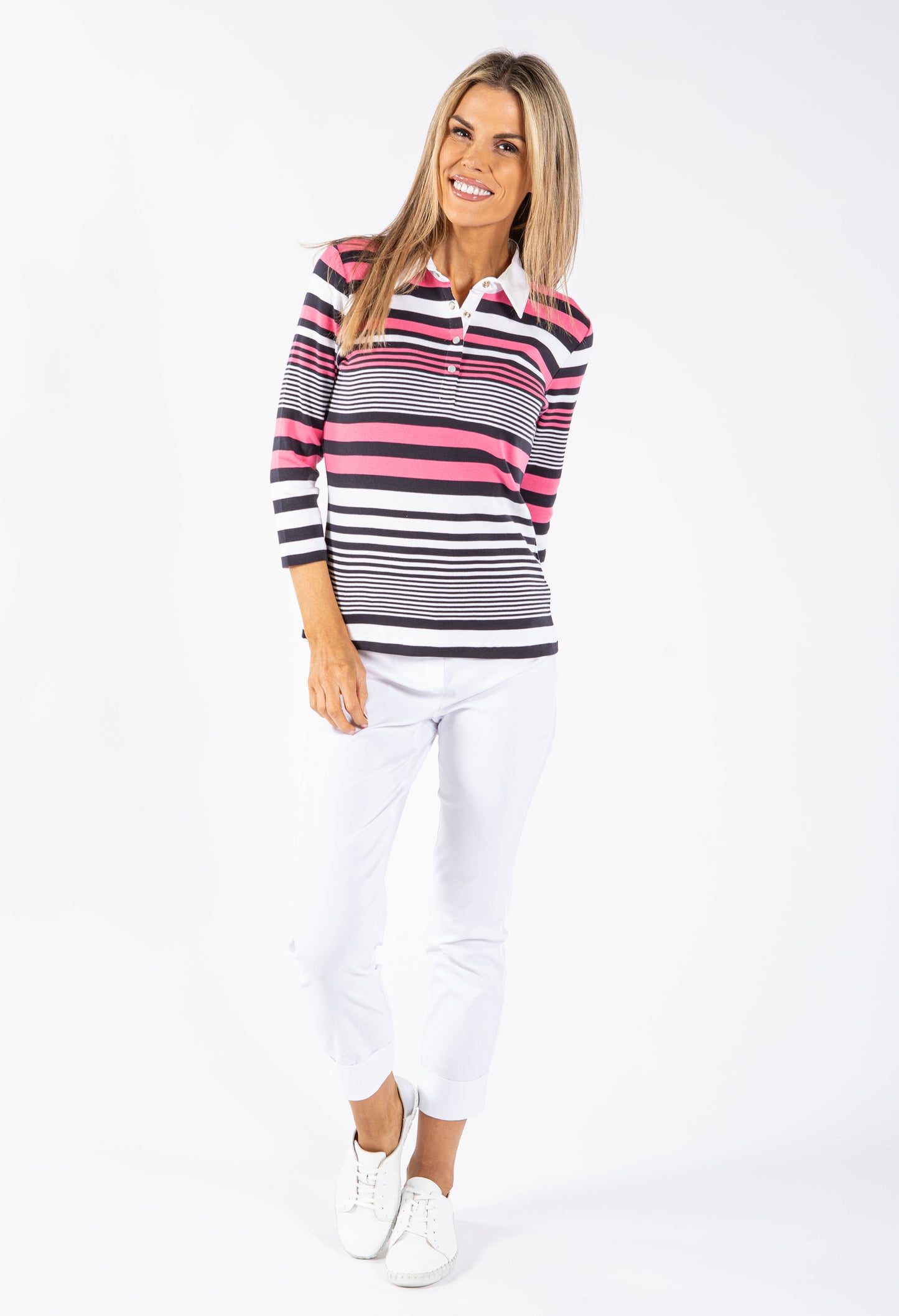 Variable Stripe Polo Shirt