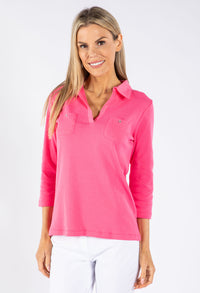 Diamante Detail Polo Top