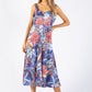 Silky Feeling Palm Print Dress