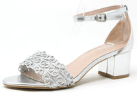 Metallic Swirl Strap Heel