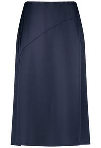 Flowing A-line satin skirt