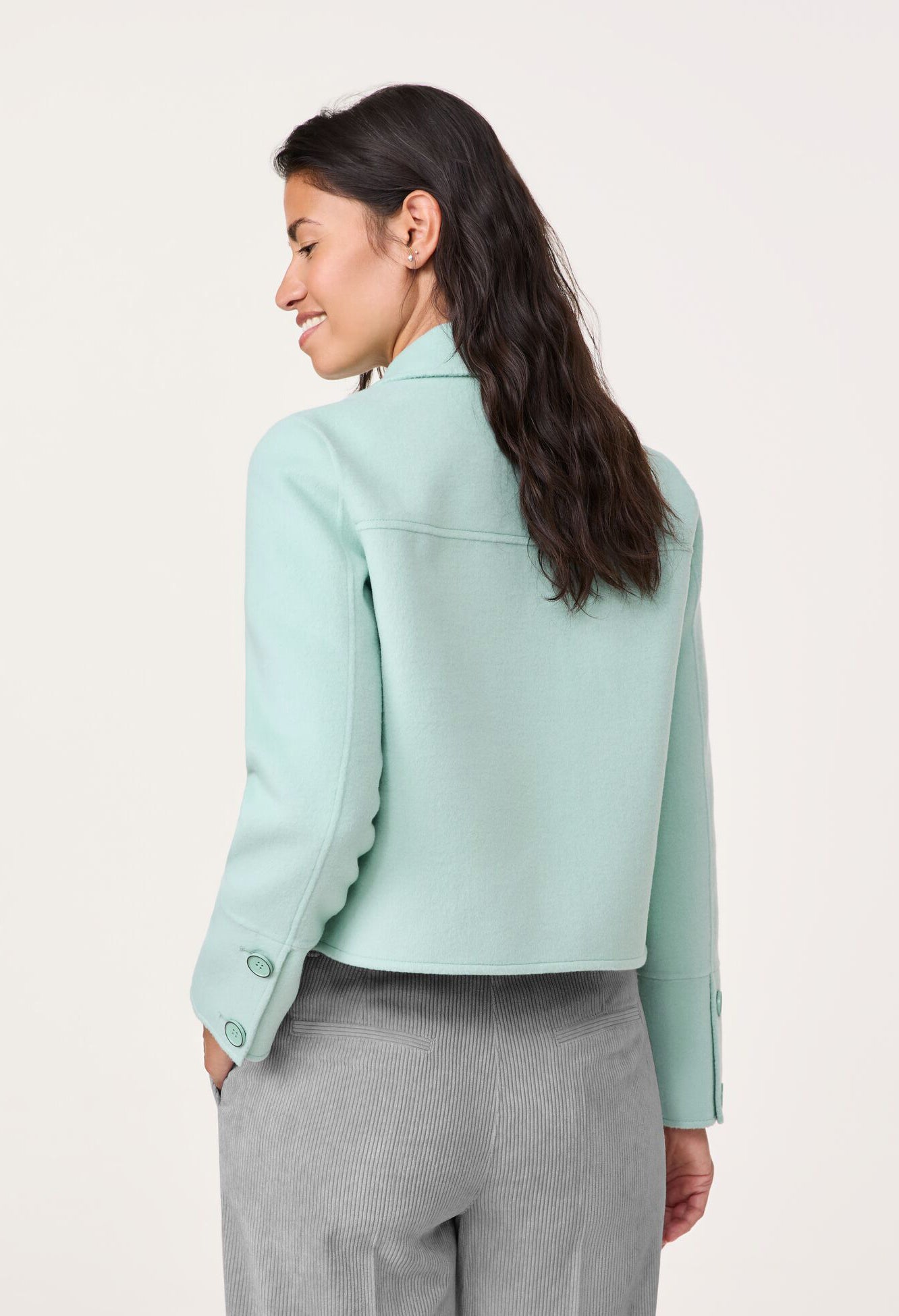 Buttoned Soft Feel Jacket