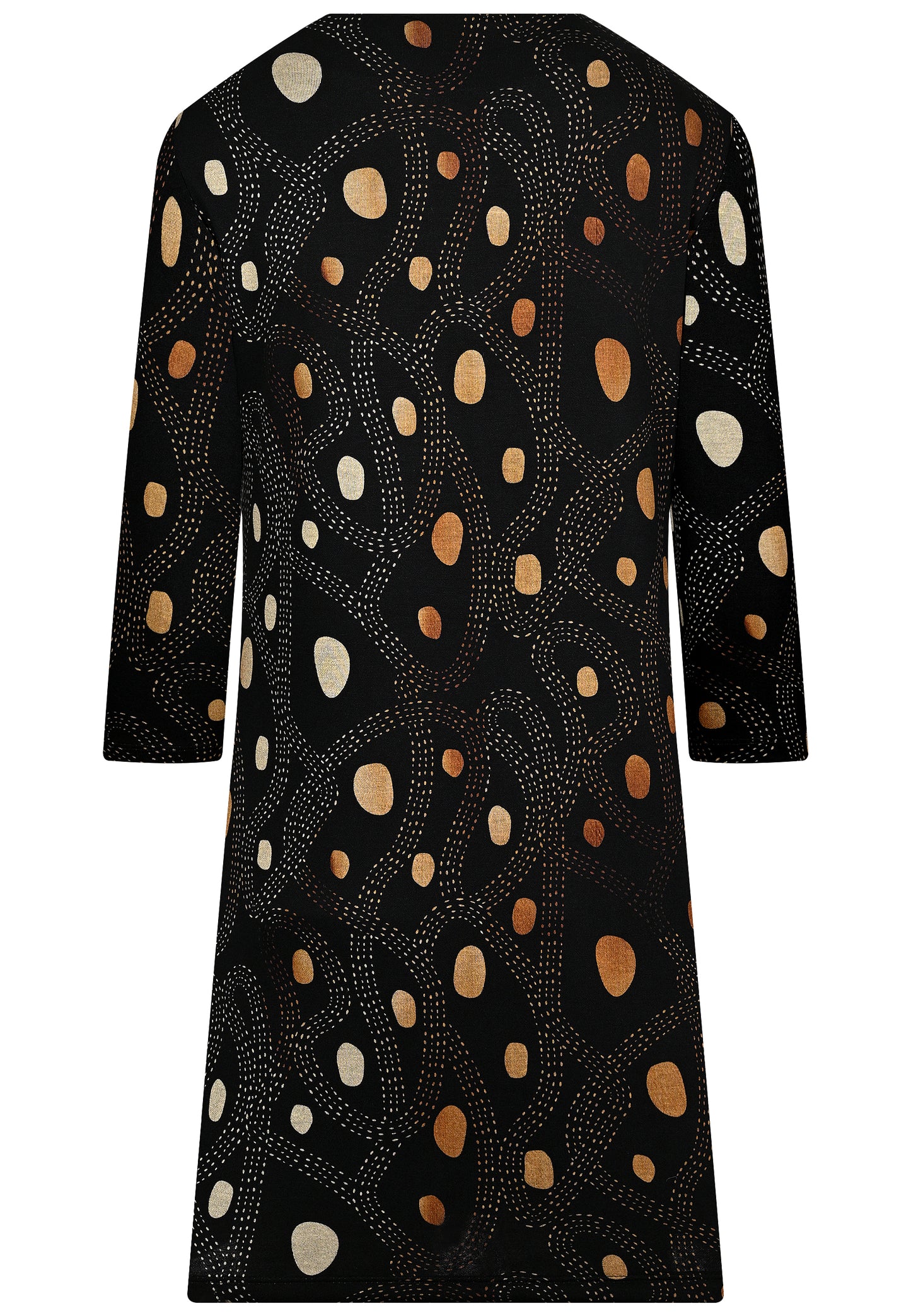 Abstract Polka Dot Midi Dress