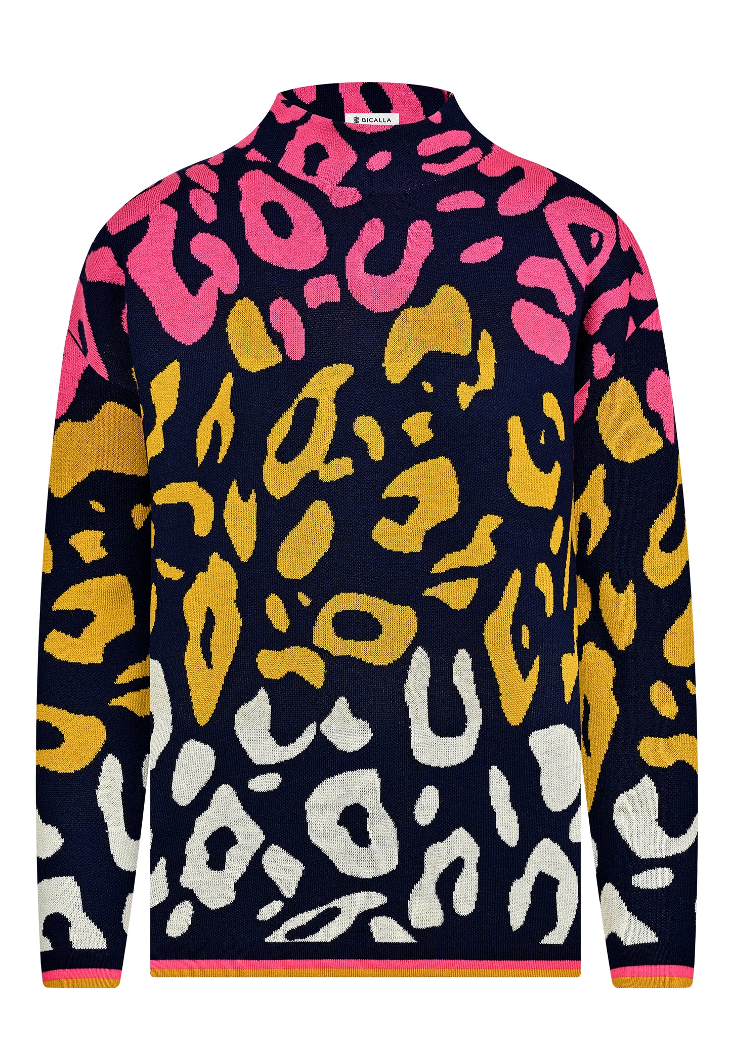 Abstract Leopard Print Pullover