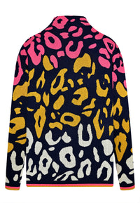 Abstract Leopard Print Pullover