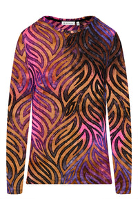 Tie Dye Animal Print Top