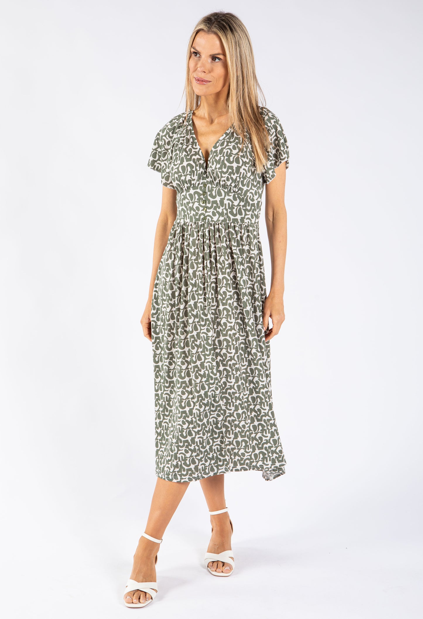 Printed Midi Dress