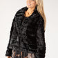 Button Close Short Faux Fur Coat