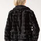 Button Close Short Faux Fur Coat