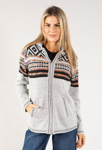 Nordic Style Knit Zip Up Hoodie