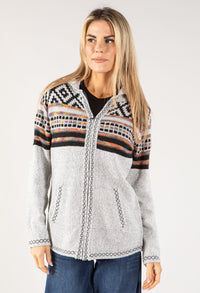 Nordic Style Knit Zip Up Hoodie