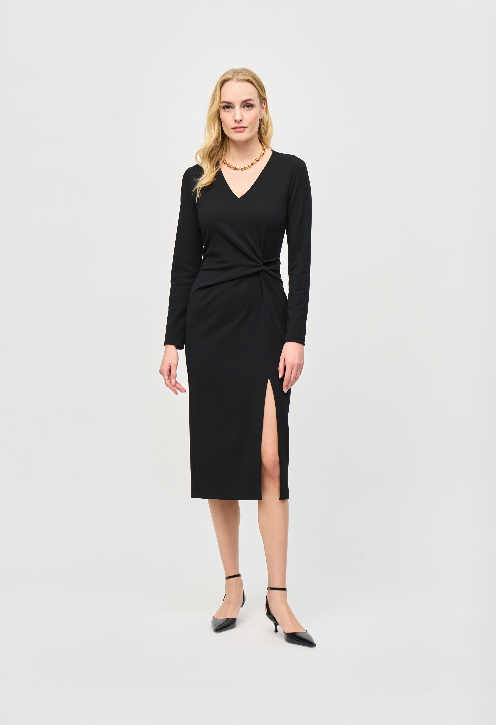 Midi Knot slit Dress