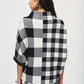 High Neck Check Oversized Top