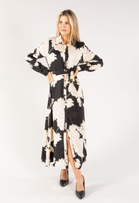 Floral Maxi Shirt Dress