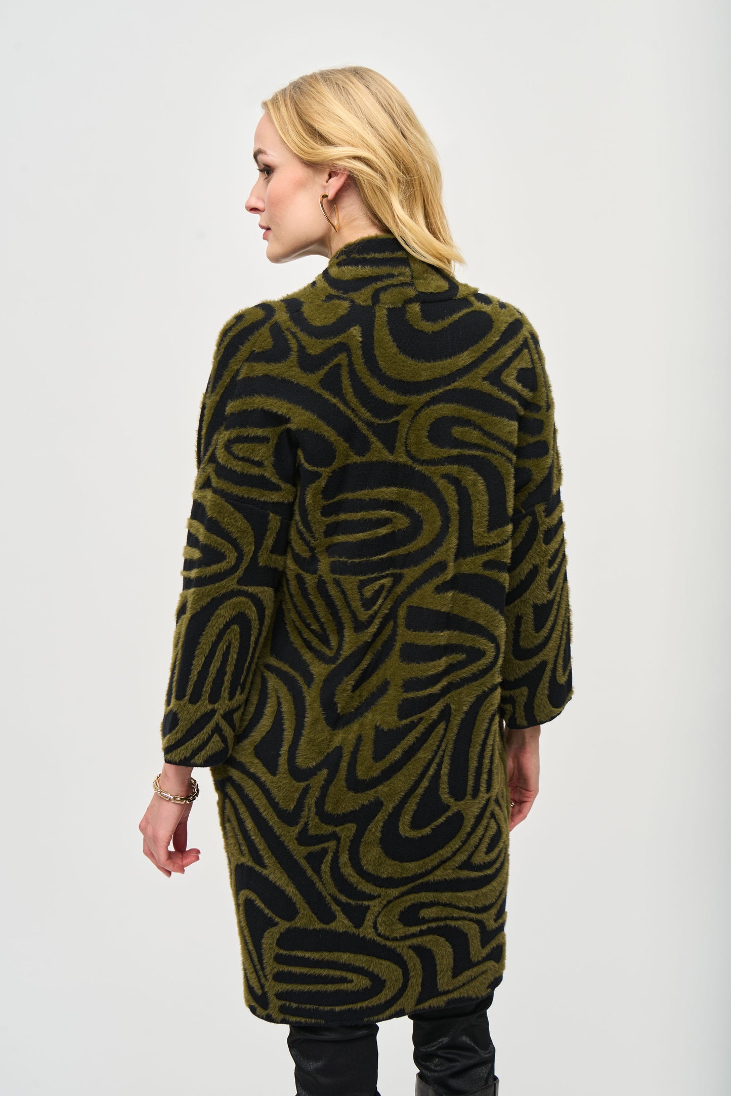 Oversized Abstract Cardigan