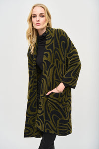 Oversized Abstract Cardigan