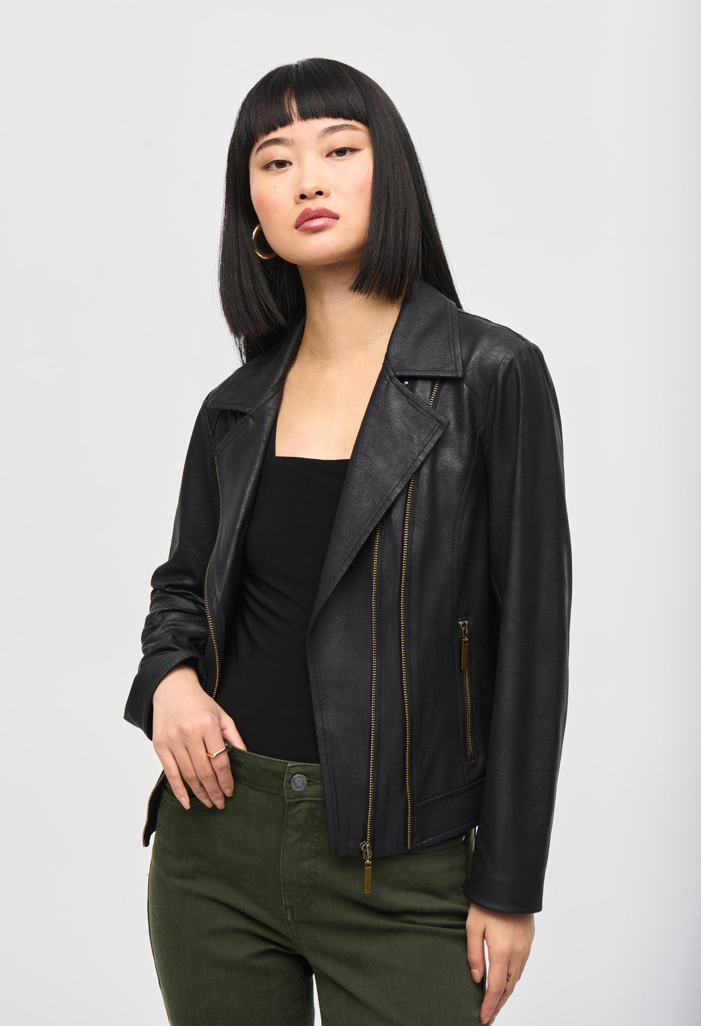 Leather Casual Zipper Jacket