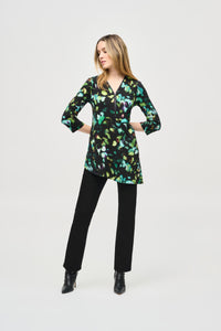 Silky Knit Abstract Print Tunic