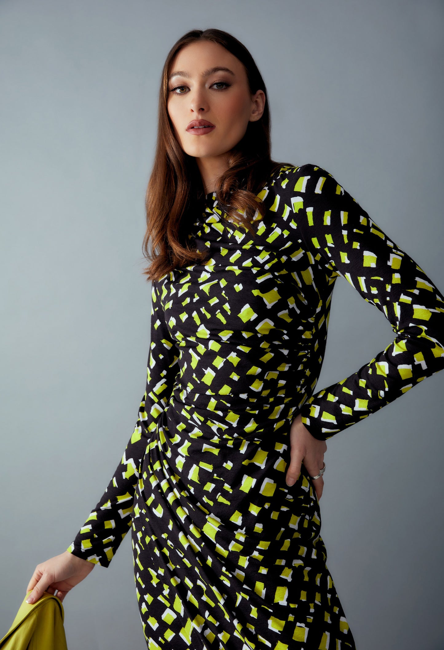 Rayon Jersey Abstract Print Sheath Dress