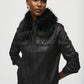 Faux Fur Collar Suede Jacket