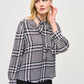 Georgette Plaid Puff Sleeve Top