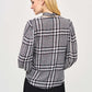 Georgette Plaid Puff Sleeve Top