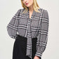 Georgette Plaid Puff Sleeve Top