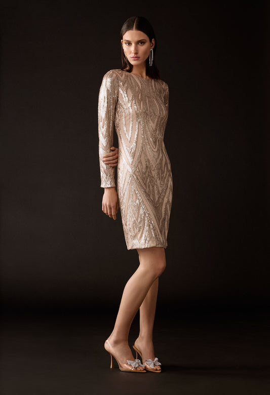 Sophisticated Sequined Party Dress
