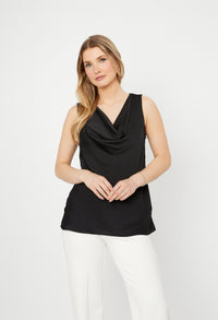 Satin Straight Sleeveless Top