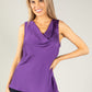 Satin Straight Sleeveless Top