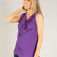 Satin Straight Sleeveless Top