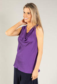 Satin Straight Sleeveless Top