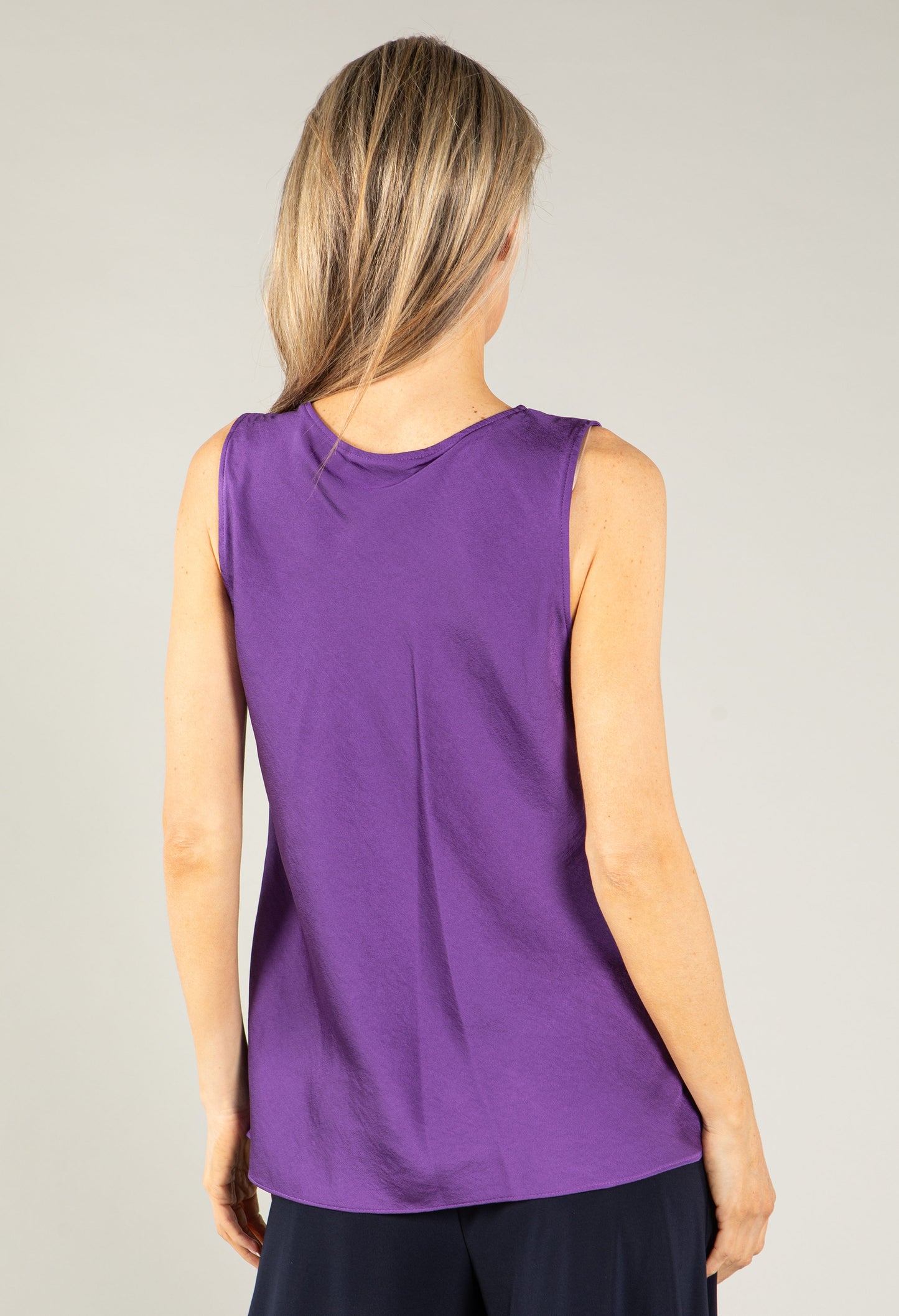 Satin Straight Sleeveless Top