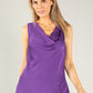 Satin Straight Sleeveless Top