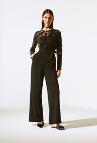 Sequined Brocade Jumpsuit