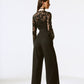 Sequined Brocade Jumpsuit