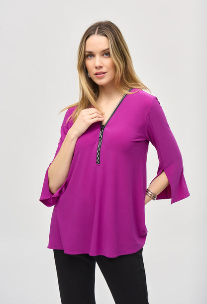 Zipper Flare Top