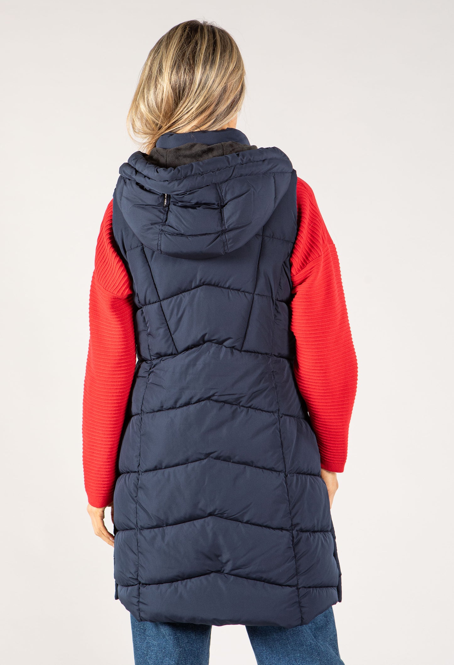 Longline Zip Up Gilet