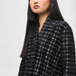 Bohemian Windowpane Blend Coat